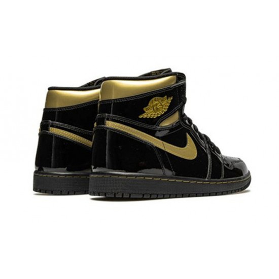 Kicksonfire Air Jordan 1 High Black Metallic Gold BLACK 555088 032