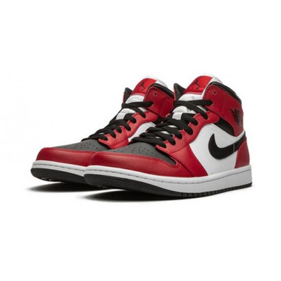 Kicksonfire Air Jordan 1 Mid Chicago Black Toe BLACK 554724 069