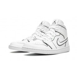 Kicksonfire Air Jordan 1 Mid Iridescent Reflective White White CK6587 100