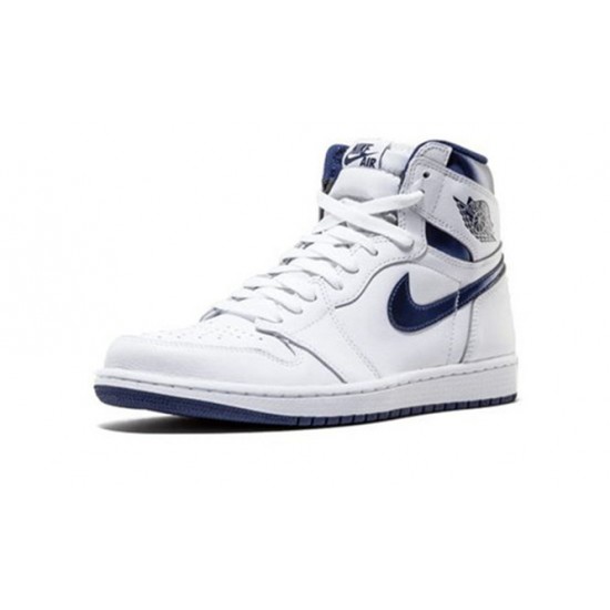 Kicksonfire Air Jordan 1 High Metallic Navy WHITE 555088 106