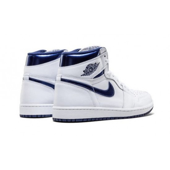 Kicksonfire Air Jordan 1 High Metallic Navy WHITE 555088 106