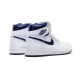 Kicksonfire Air Jordan 1 High Metallic Navy WHITE 555088 106