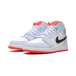 Kicksonfire Air Jordan 1 Mid Half Blue HALF BLUE HALF BLUE 555112 400