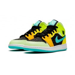 Kicksonfire Air Jordan 1 Mid GS Aurora Green Optic-Yellow Green BQ6931 037