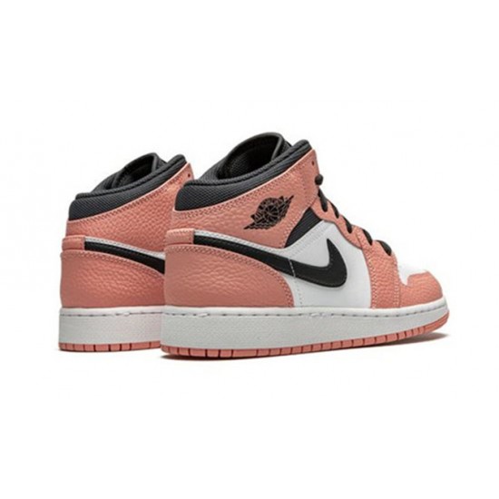 Kicksonfire Air Jordan 1 Mid Pink Quartz PINK QUARTZ/DK SMOKE PINK QUARTZ 555112 603