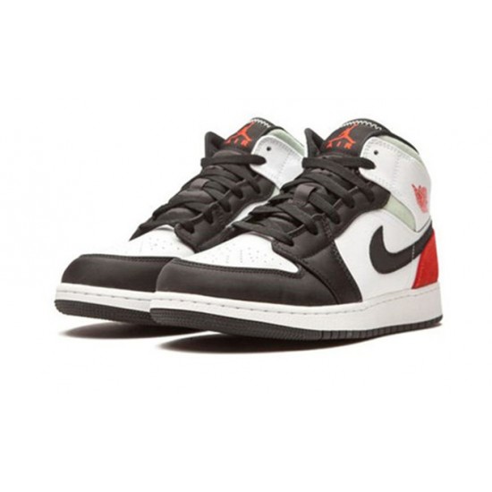 Kicksonfire Air Jordan 1 Mid White Red Black WHITE WHITE BQ6931 100