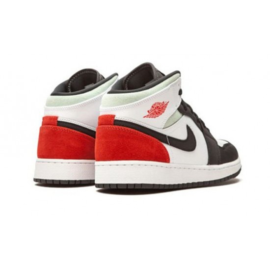 Kicksonfire Air Jordan 1 Mid White Red Black WHITE WHITE BQ6931 100