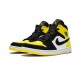 Kicksonfire Air Jordan 1 Mid Yellow Toe BLACK 852542 071