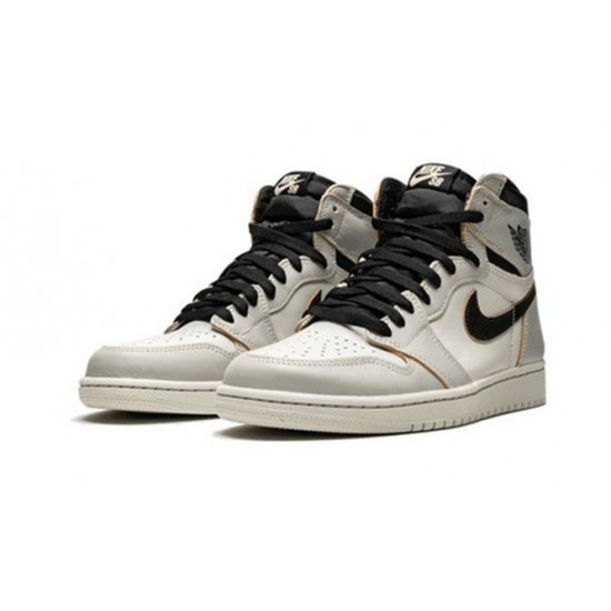 Kicksonfire Air Jordan 1 High Defiant SB NYC to Paris LIGHT TINT-HYPER LIGHT BONE CD6578 006