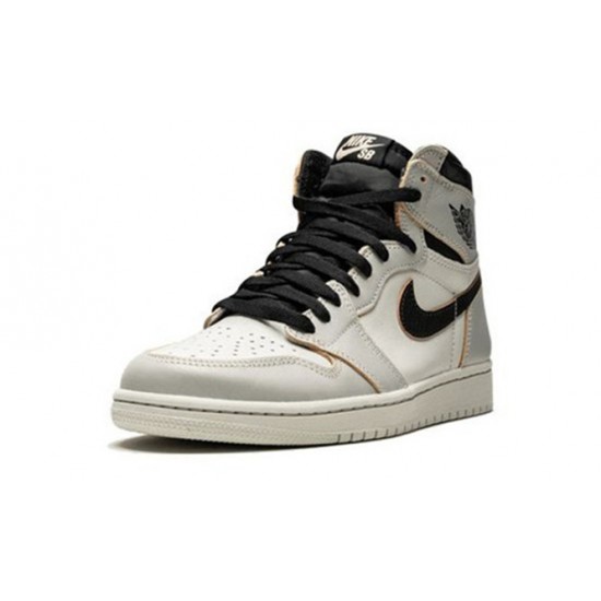 Kicksonfire Air Jordan 1 High Defiant SB NYC to Paris LIGHT TINT-HYPER LIGHT BONE CD6578 006