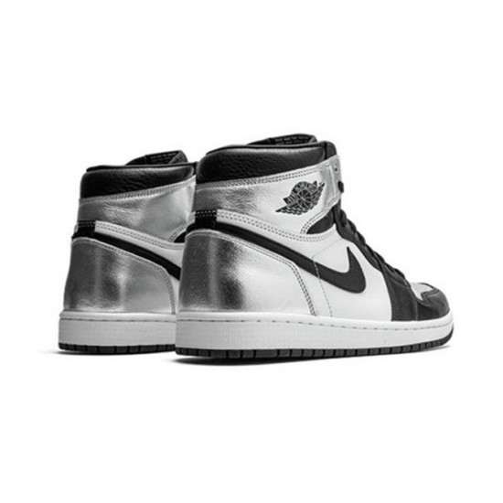 Kicksonfire Air Jordan 1 High Silver Toe BLACK/METALLIC SILVER-WHITE-BL BLACK CD0461 001