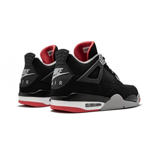 Kicksonfire Air Jordan 4 Bred BLACK/CEMENT  GREY BLACK 308497 060