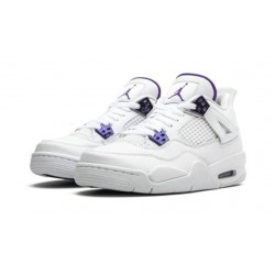 Kicksonfire Air Jordan 4 Retro Metallic Purple WHITE/COURT PURPLE 408452 115