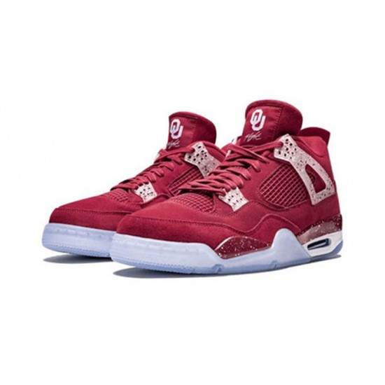 Kicksonfire Air Jordan 4 Retro Oklahoma Sooners TEAM CRIMSON TEAM CRIMSON AJ4 904282