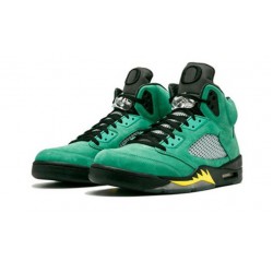 Kicksonfire Air Jordan 5 Retro Oregon Ducks BLACK/YELLOW STRIKE-AP GREEN BLACK 454803 535