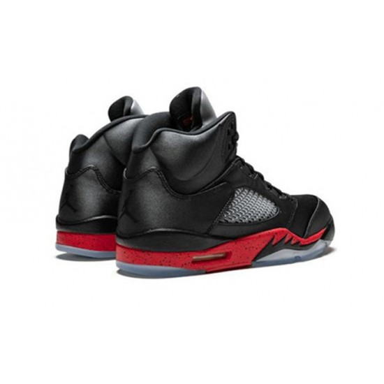 Kicksonfire Air Jordan 5 Satin Bred NOIR/UNIVERSITE ROUGE NOIR 136027 006