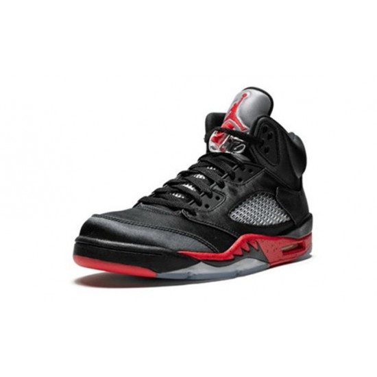 Kicksonfire Air Jordan 5 Satin Bred NOIR/UNIVERSITE ROUGE NOIR 136027 006