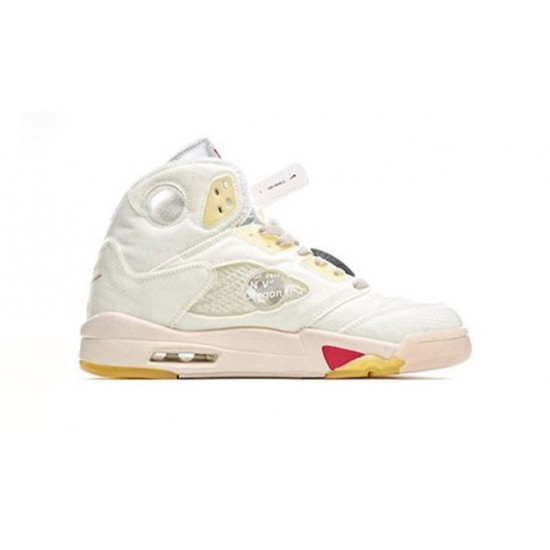 Kicksonfire Air Jordan 5 White Sail/Fire Red-Muslin-Black Red Muslin Black CT8480 100