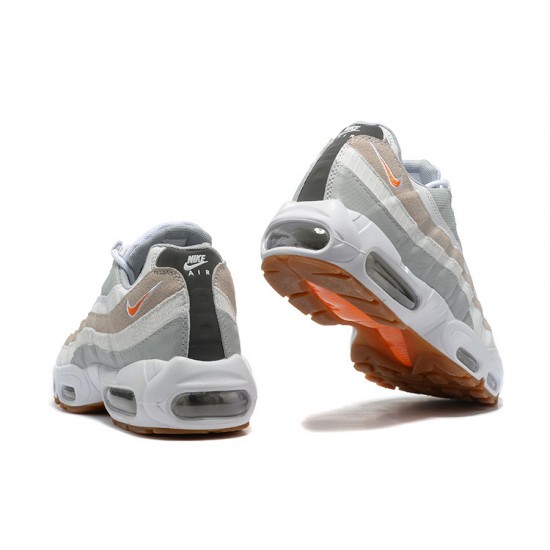 Kicksonfire Air Max 95 TT White Grey and Orange DM0011-100  Sneaker