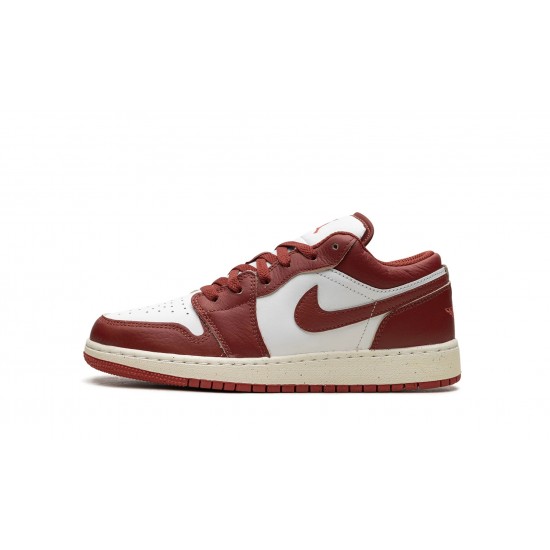 Nike Air Jordan 1 Low GradeSchool DUNE RED FJ3465-160 Shoes