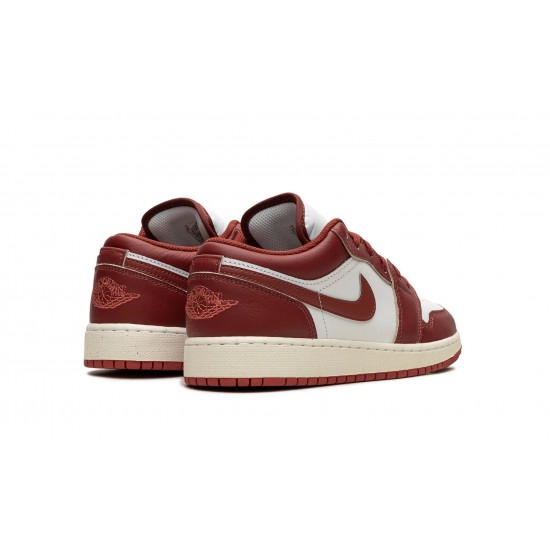 Nike Air Jordan 1 Low GradeSchool DUNE RED FJ3465-160 Shoes