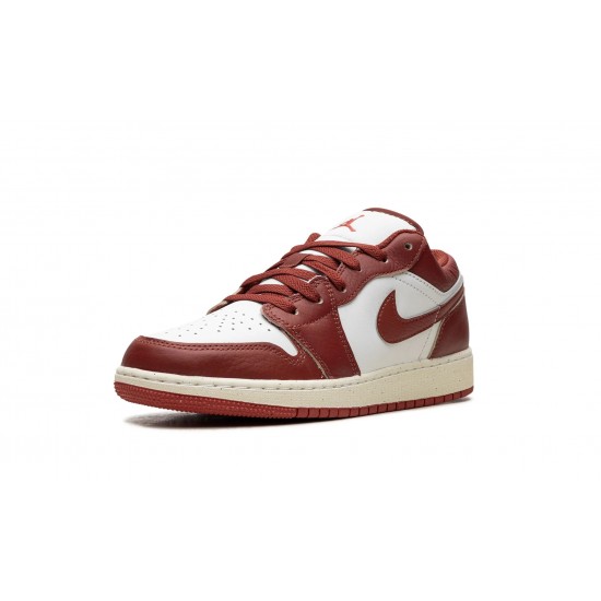 Nike Air Jordan 1 Low GradeSchool DUNE RED FJ3465-160 Shoes