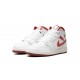 Nike Air Jordan 1 Mid GradeSchool WHITE DUNE RED FJ3464-160 Shoes